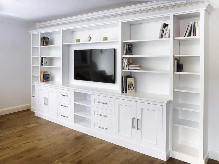 Built in around TV with shelving Built in Solutions