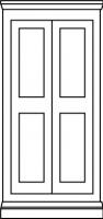 2 equal panel door style