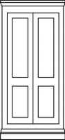 2 panel traditional door style