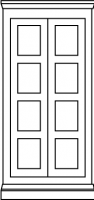 4 equal panel door style